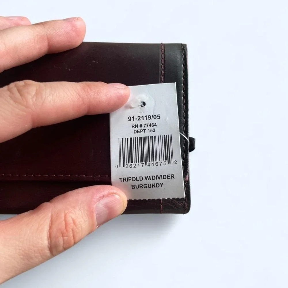 burgundy leather bifold cardholder wallet by‎ Croft & Barrow